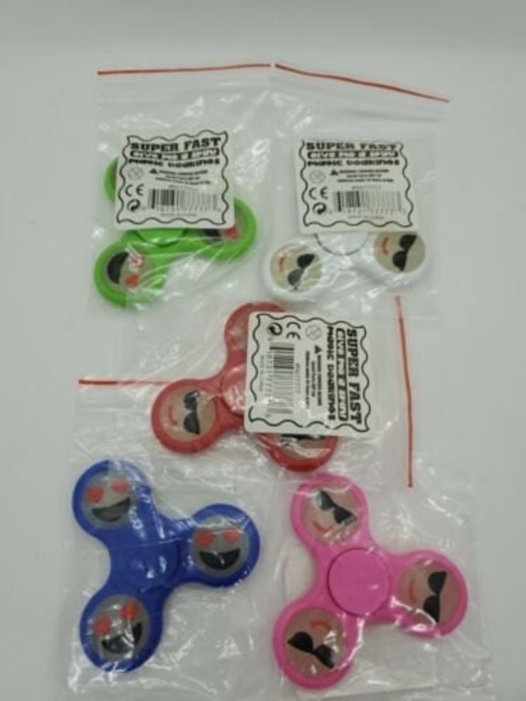 Bulk Fidget Spinner Discount Whole Sale US Seller Free Ship Emoji TriSpinner 5PK